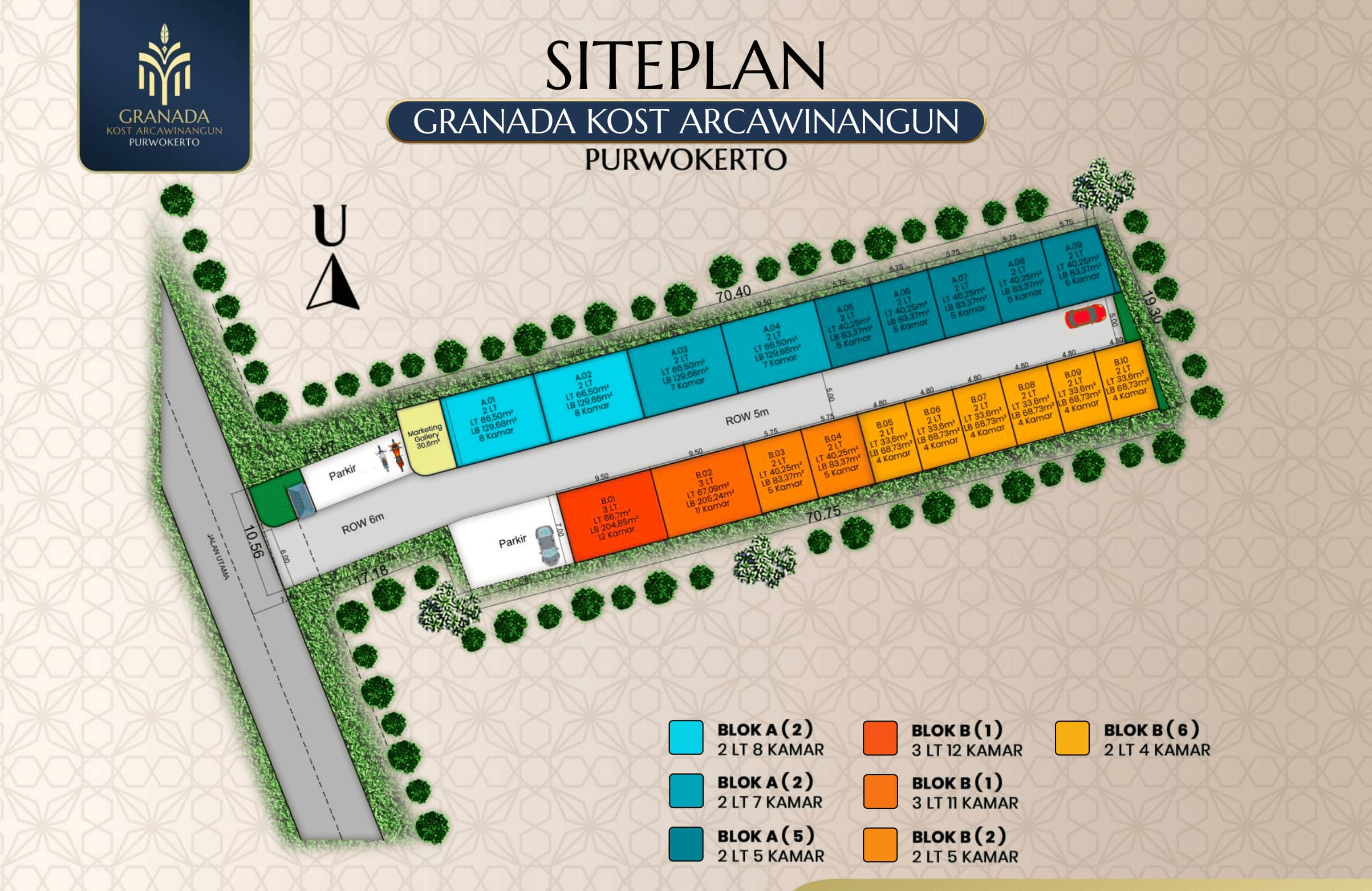 Siteplan Granada Kost Purwokerto